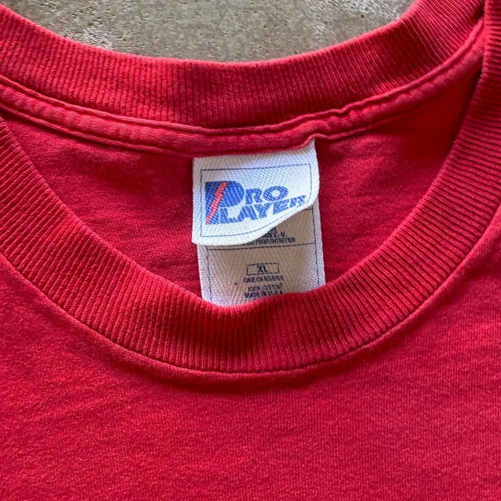Vintage 1998 Chicago Fire MLS Soccer T-Shirt Pro Player Mens XL Red Made in USA - Picture 2 of 4